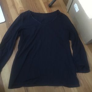 3/4 sleeve navy shirt